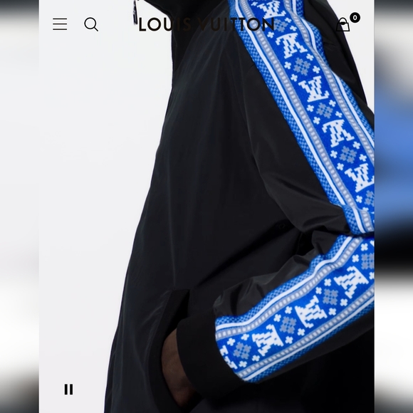 NWOT**LV FAIR ISLE STRIPES NYLON TRACKSUIT** Jacket & Pants - Picture 2 of 5